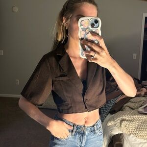 Pepper Mayo Vintage Inspired Cropped Blazer